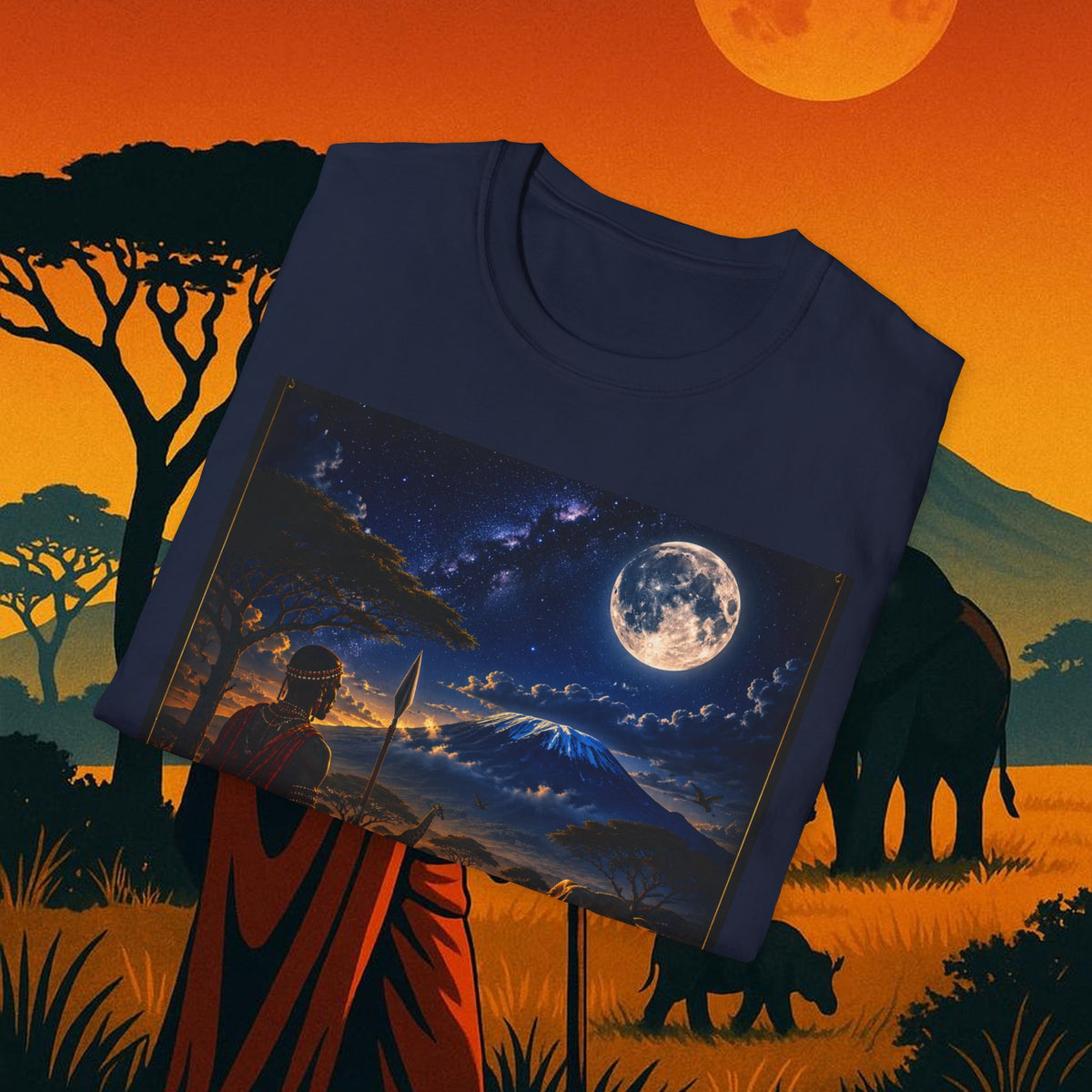 "Camiseta Kenia: Aventura Salvaje y Tierra de Horizontes Infinitos 🦁🌄🏕️"