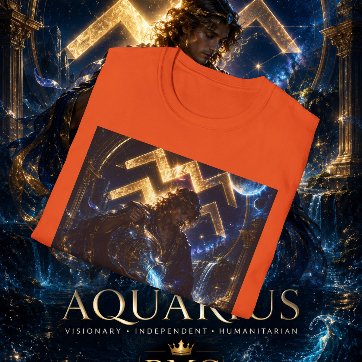 "Camiseta ♒ ACUARIO – El Visionario del Cielo y el Agua"
