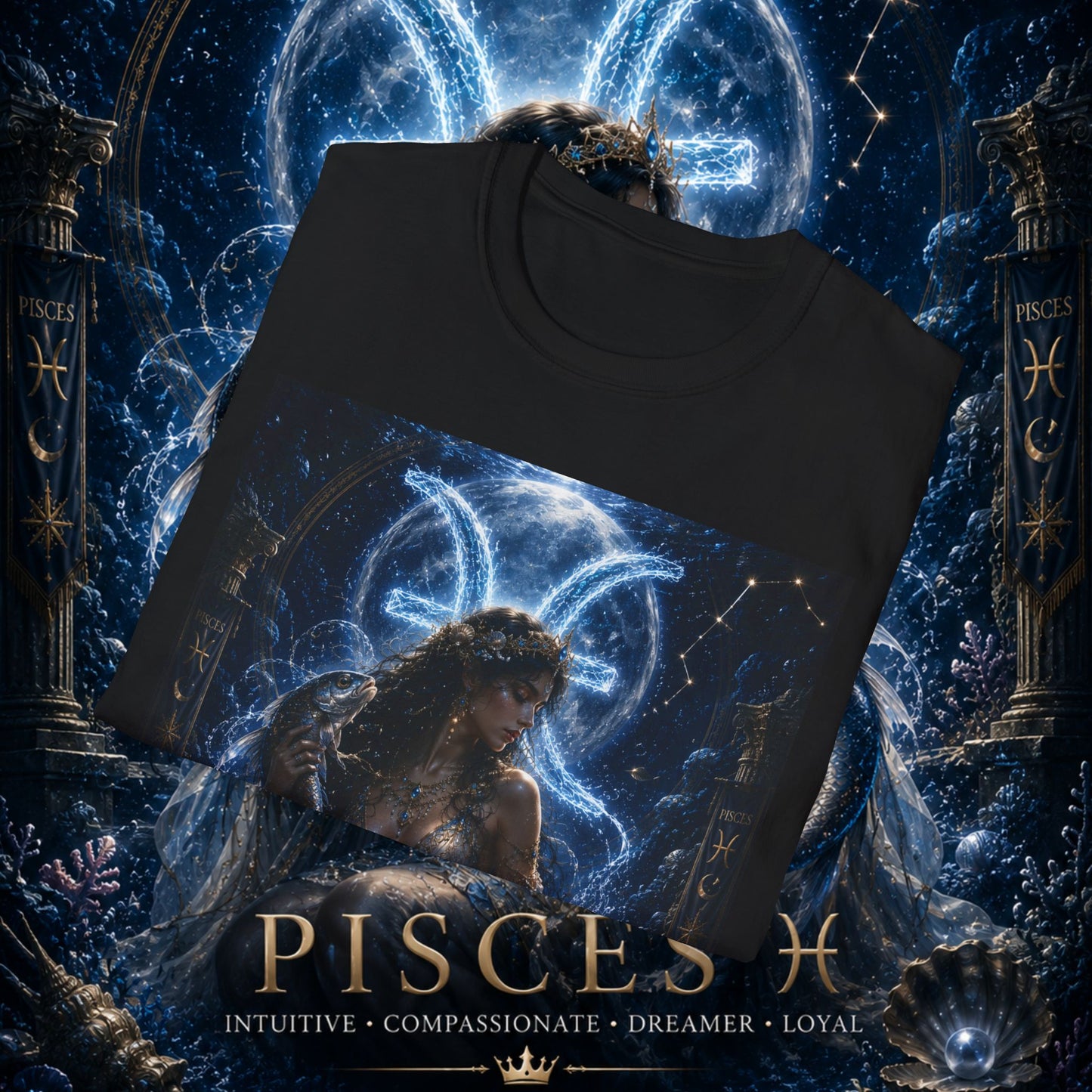 "Camiseta Piscis M — La Guardiana de las Profundidades"