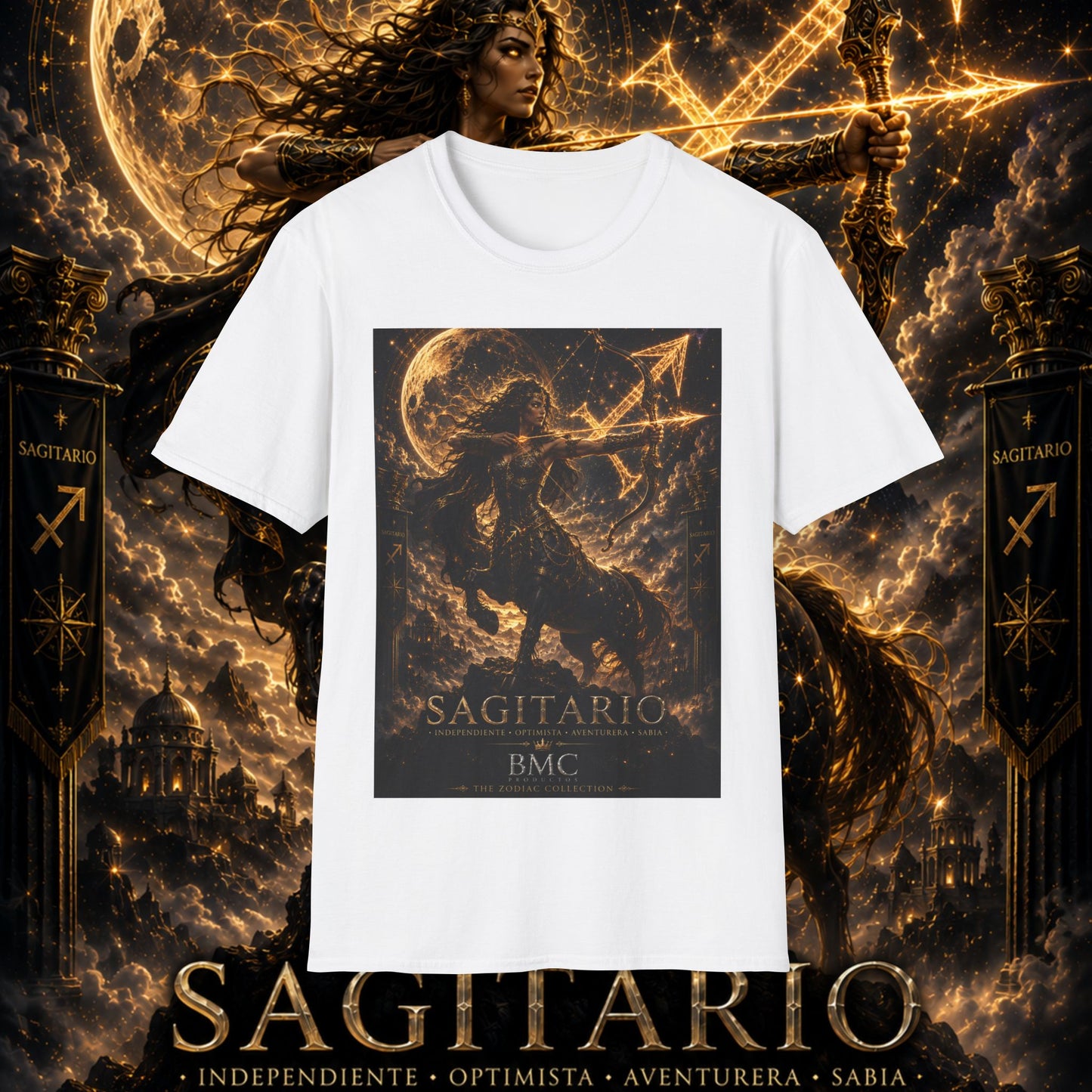 "Camiseta Sagitario M – La Cazadora del Horizonte"