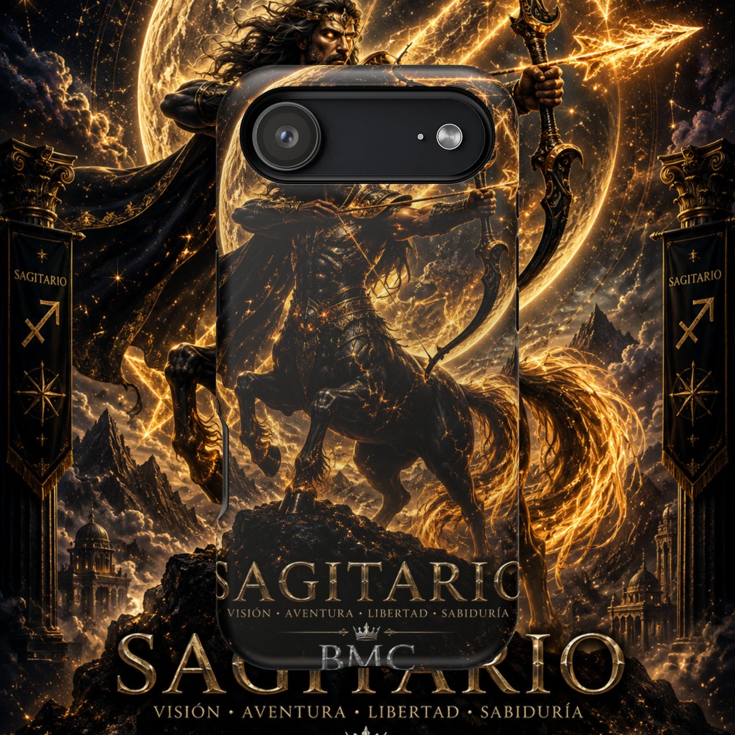 "Funda Magnética Reforzada Sagitario – El Cazador del Horizonte"