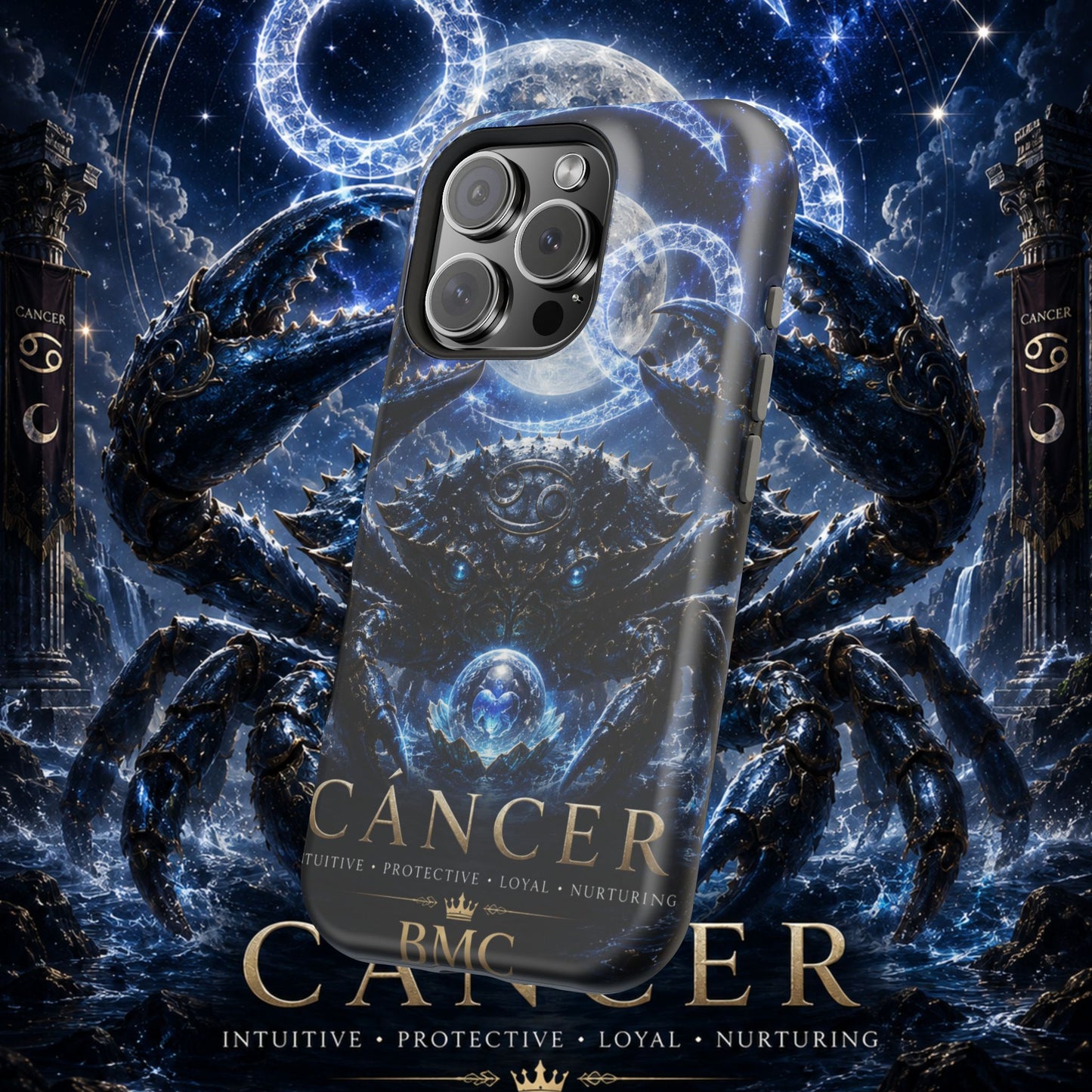 "Funda Magnética Reforzada ♋ Cáncer — Guardián de las profundidades""