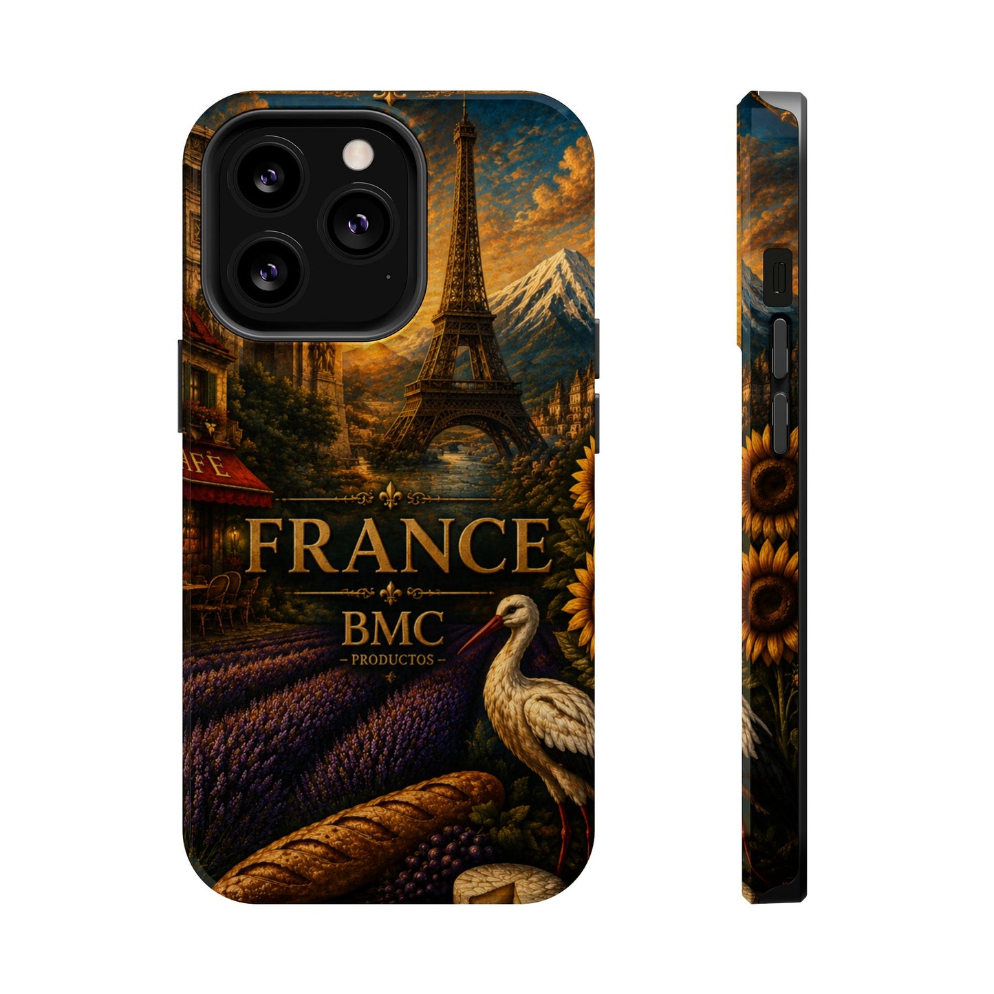 "Funda Magnética Reforzada Francia: Romance bajo la Luna 🌙🗼✨"