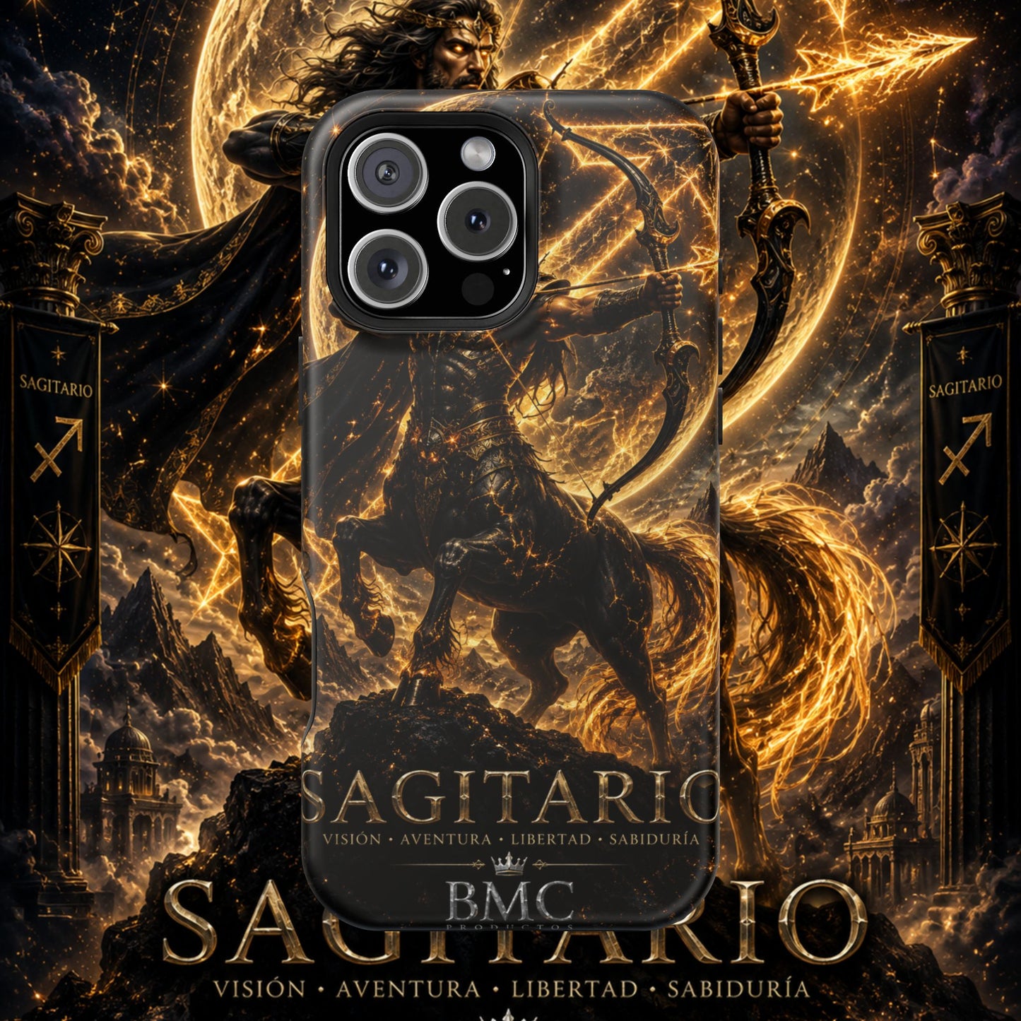 "Funda Magnética Reforzada Sagitario – El Cazador del Horizonte"