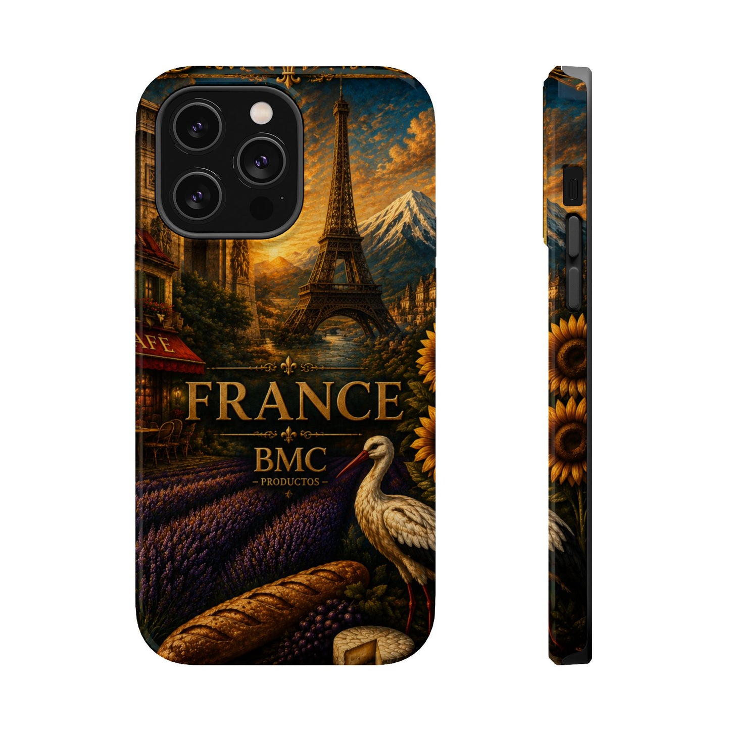 "Funda Magnética Reforzada Francia: Romance bajo la Luna 🌙🗼✨"
