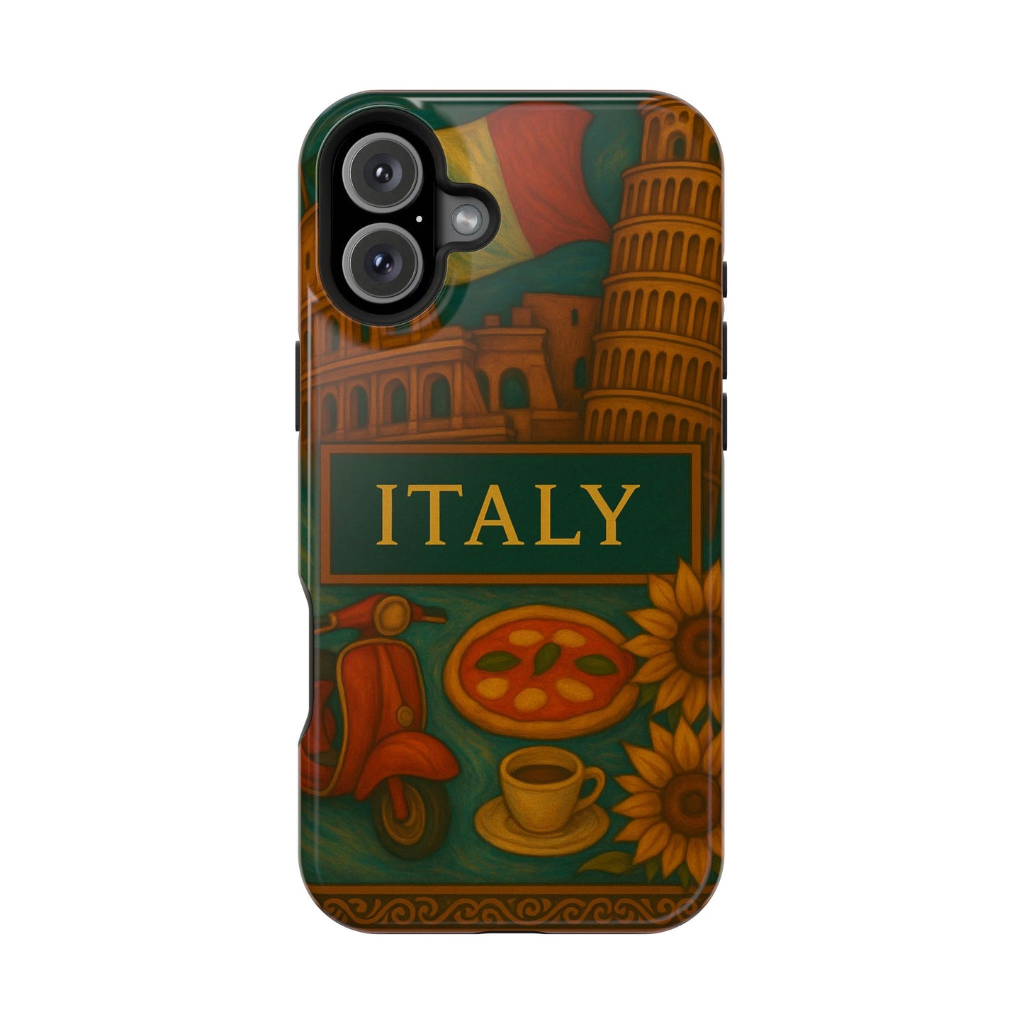 "Funda Magnética Reforzada Magnética Reforzada Italia: Arte, Pasión y Sabores Eternos 🎨🍝🏛️"