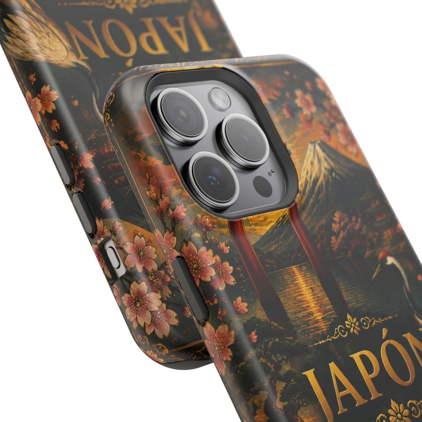 "Funda Magnética Reforzada Japón: Tradición entre Cerezos y Montañas 🌸⛩️🗻"