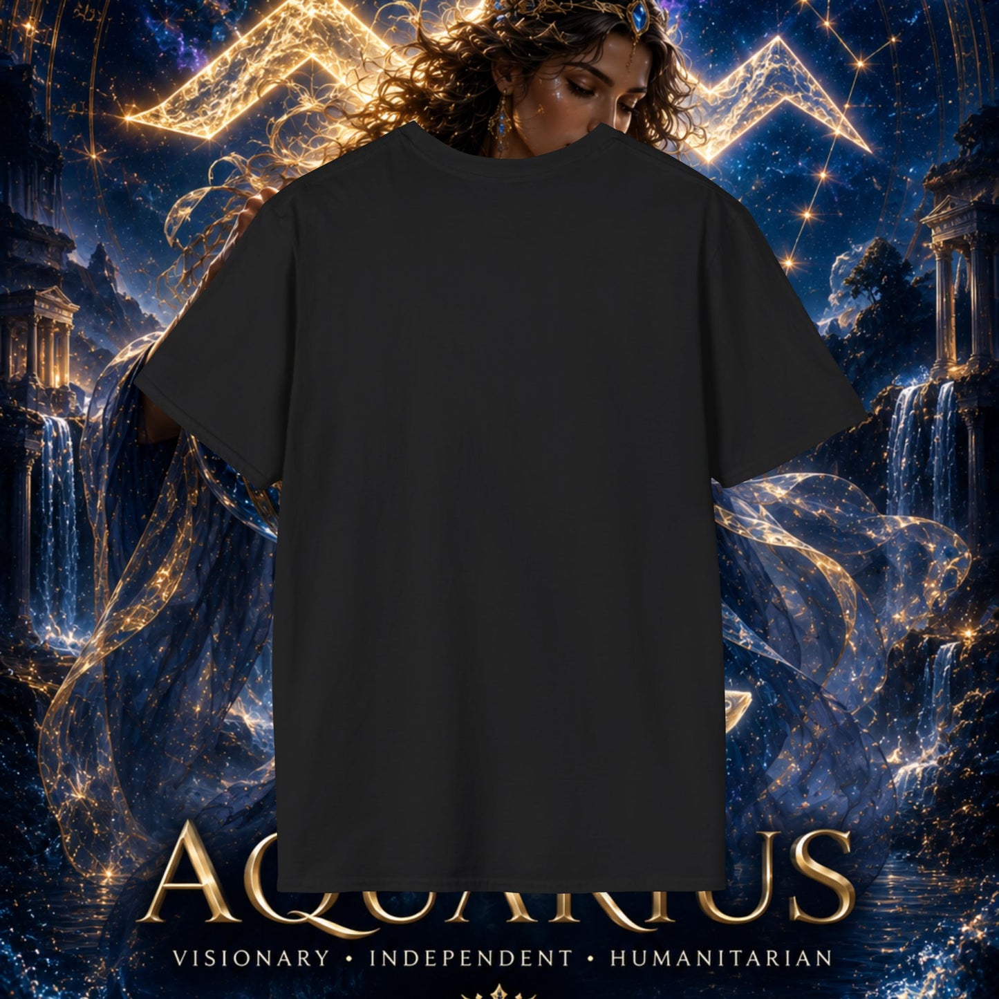 "Camiseta ♒ ACUARIO M– La Visionaria del Cielo y el Agua"