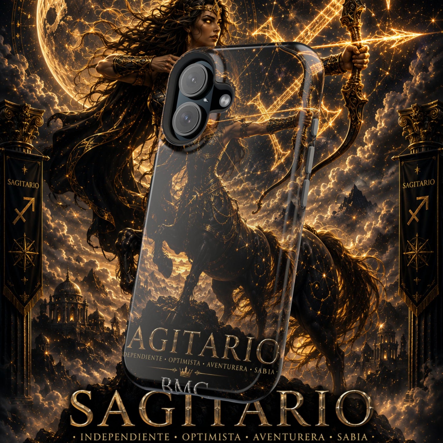 "Funda Magnética Reforzada Sagitario M– La Cazadora del Horizonte"