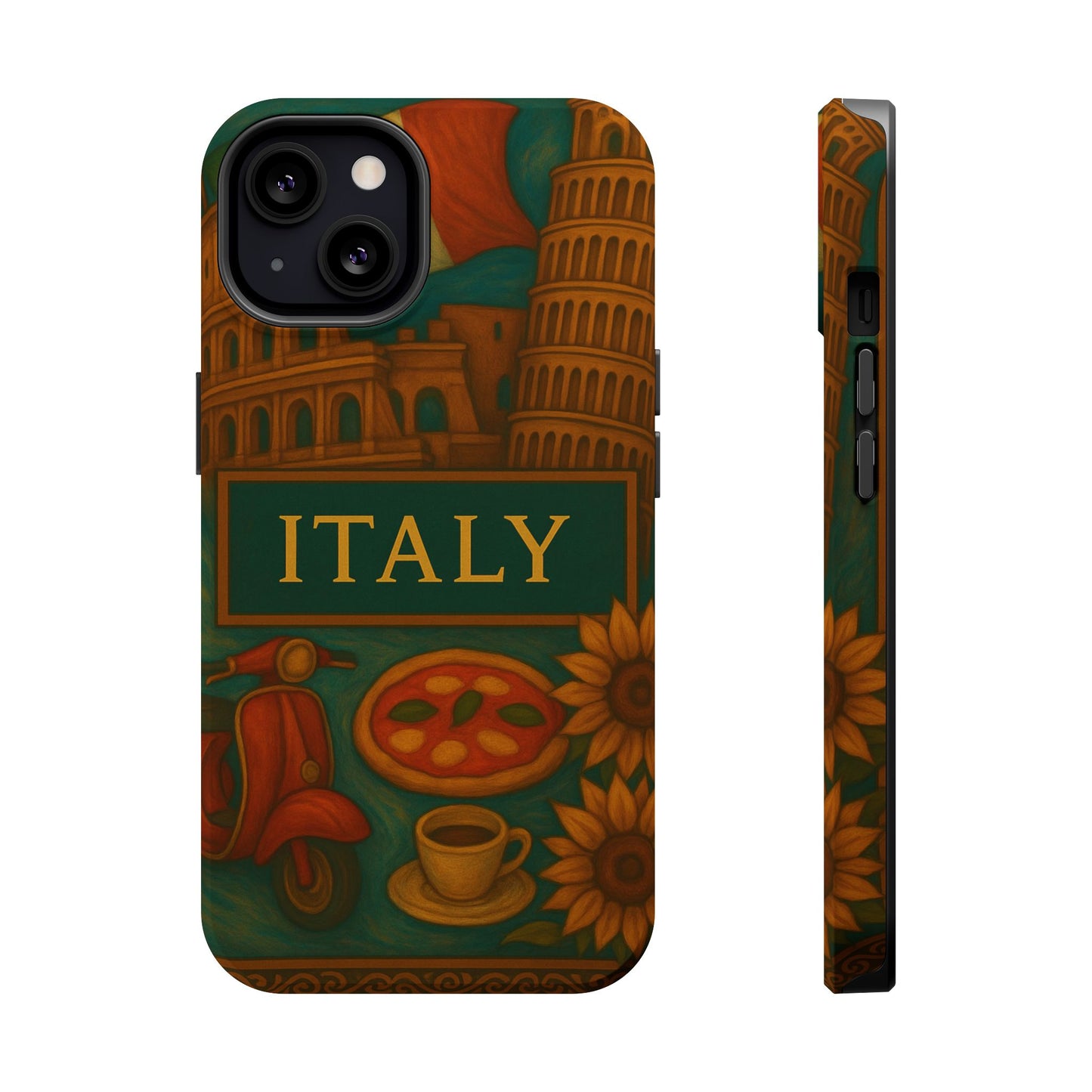 "Funda Magnética Reforzada Magnética Reforzada Italia: Arte, Pasión y Sabores Eternos 🎨🍝🏛️"
