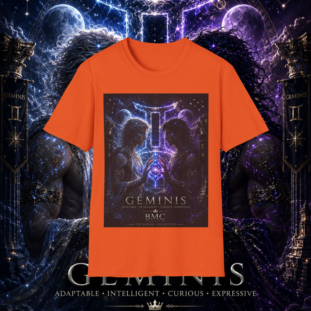 "Camiseta ♊ Géminis — Reflejo del alma dividida"