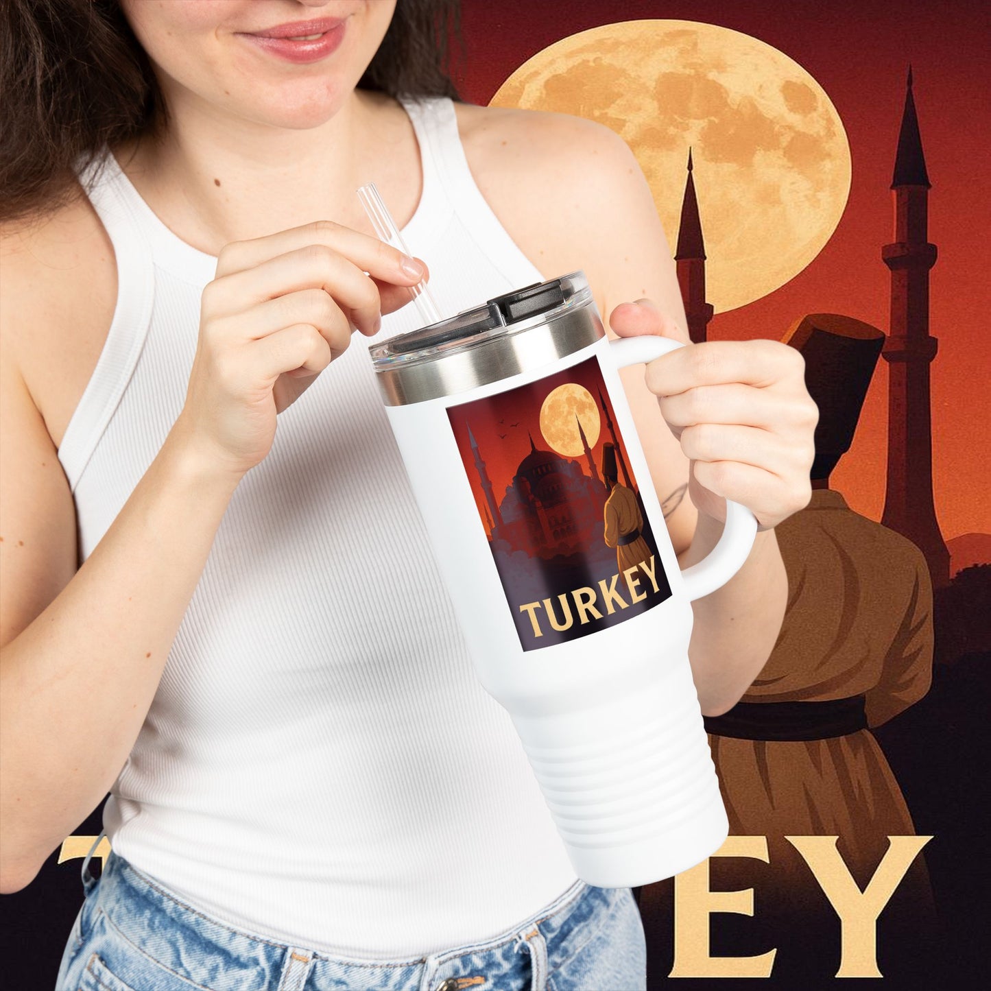 "Turkey Insulated Travel Mug✨ – Where East and West embrace" 