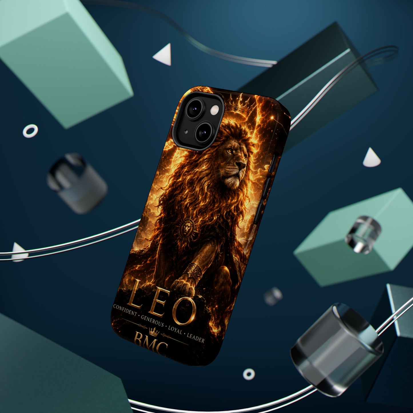 "Funda Magnética Reforzada ♌ Leo — Soberano del fuego eterno"