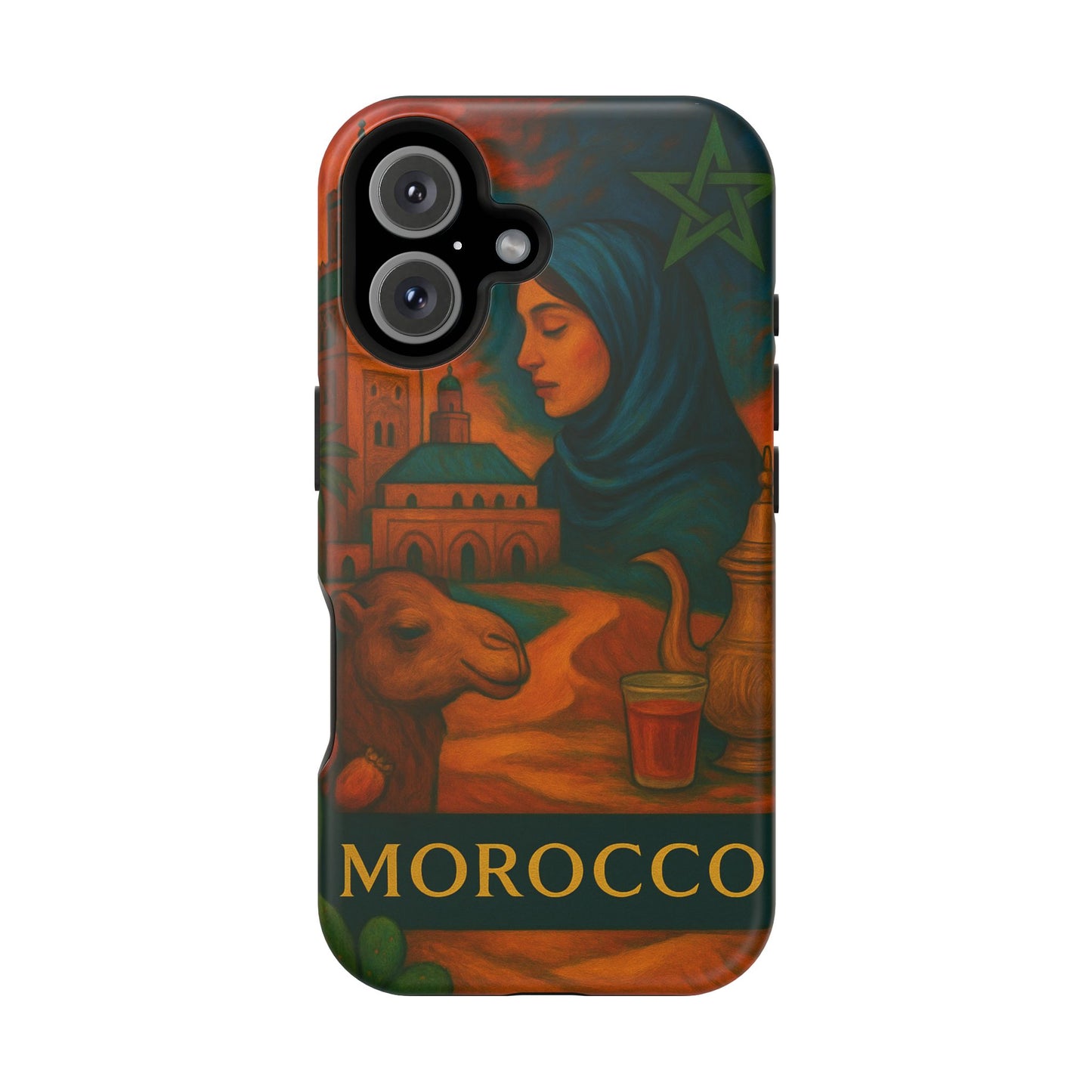 "Funda Magnética Reforzada Magnética Reforzada Marruecos: Magia del Desierto y Ciudades de Mil Colores 🐪🏜️🕌"