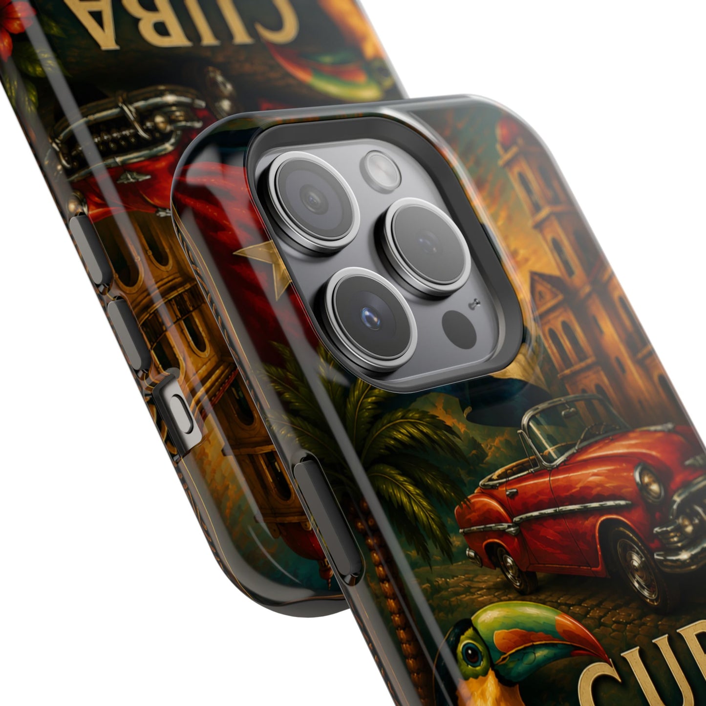 "Funda Magnética Reforzada Magnética Reforzada Cuba: Ritmo, Historia y Encanto Caribeño 🎺🚗🌴 "