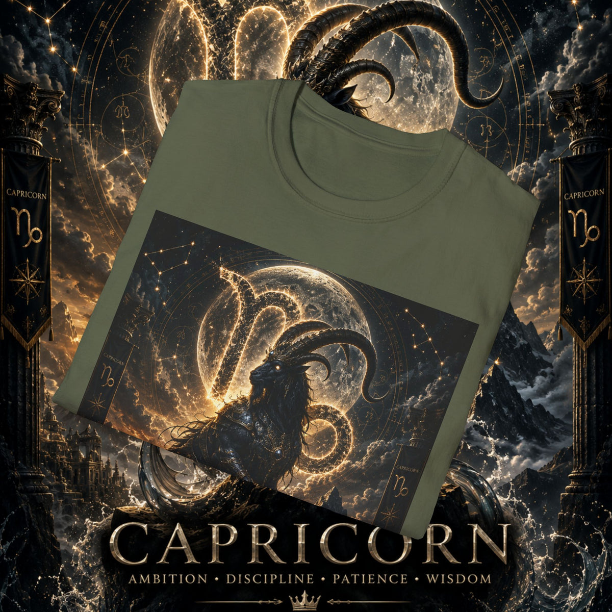 "Camiseta ♑ Capricornio – El Guardián de las Cumbres"