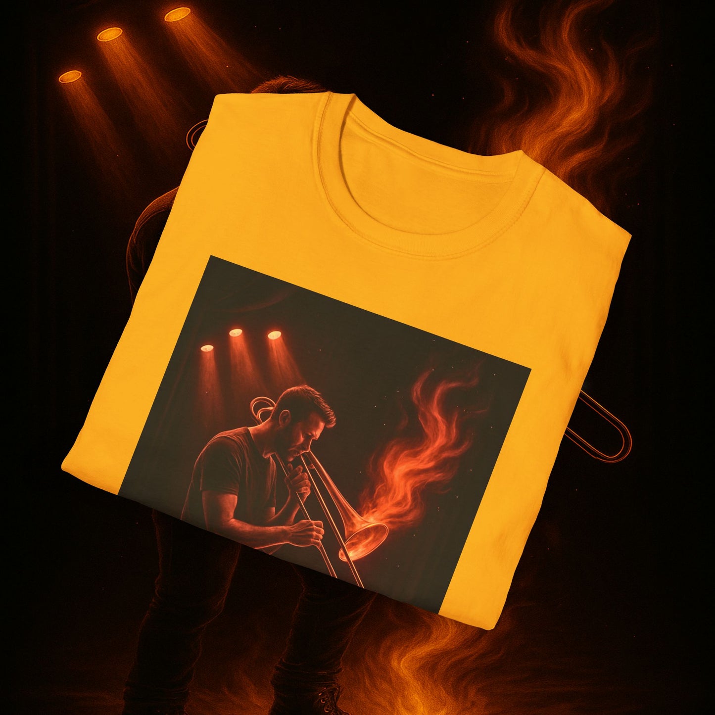 "Camiseta Trombón 🎷🔥No todos los fuegos hacen ruido… algunos tocan el alma.” 🔥🎷