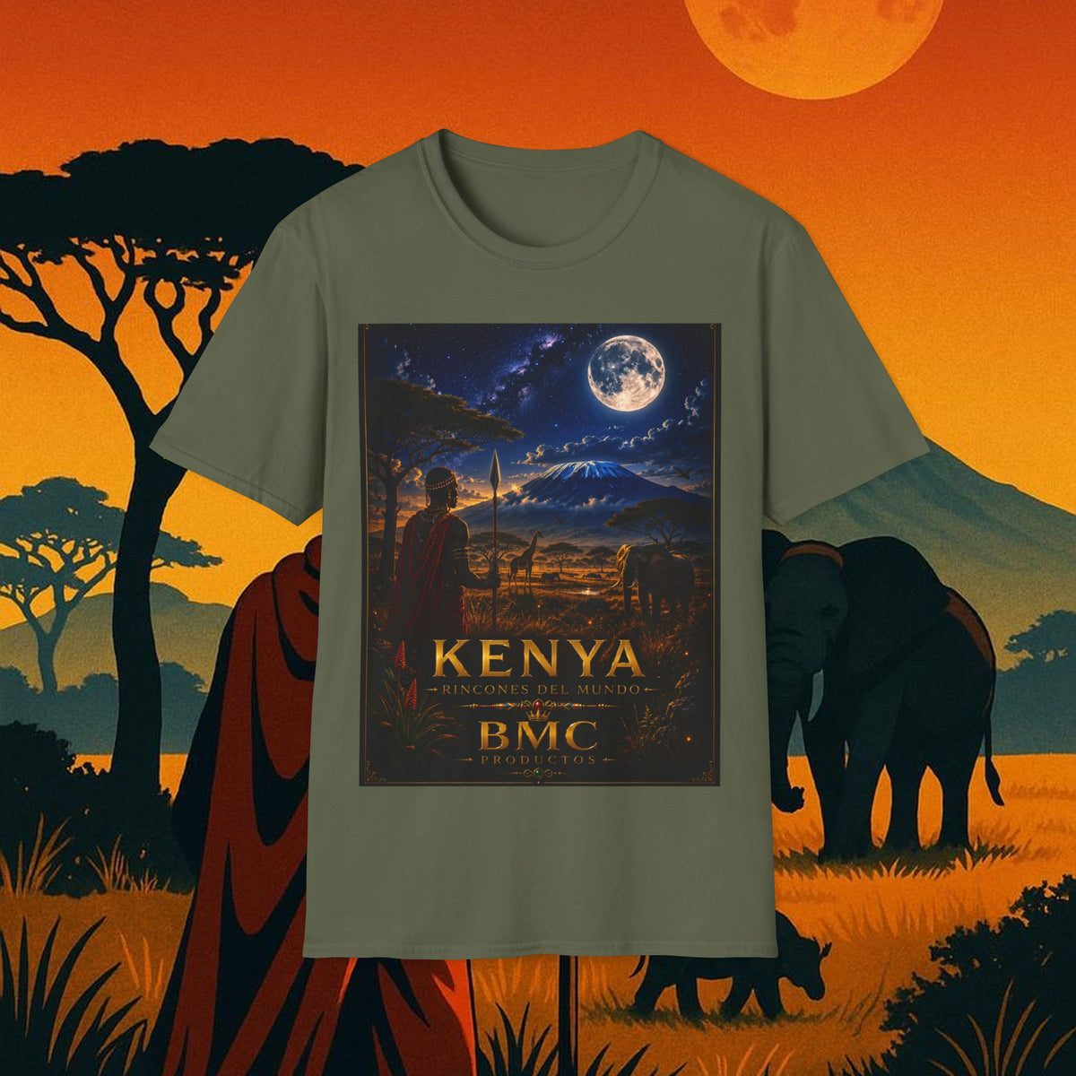 "Camiseta Kenia: Aventura Salvaje y Tierra de Horizontes Infinitos 🦁🌄🏕️"