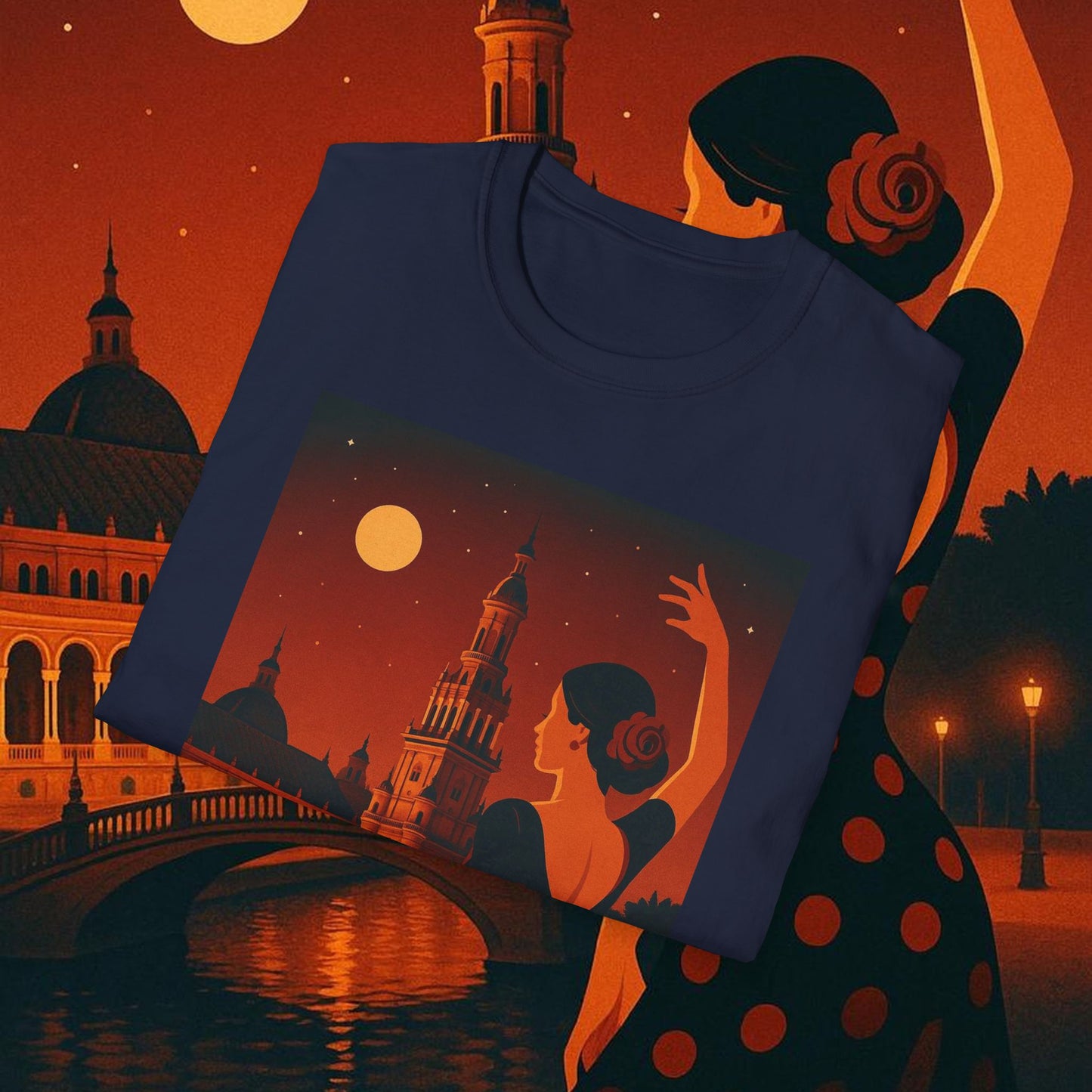 "Camiseta España: Pasión, Arte y Sabores que Enamoran 🎨💃🍷"