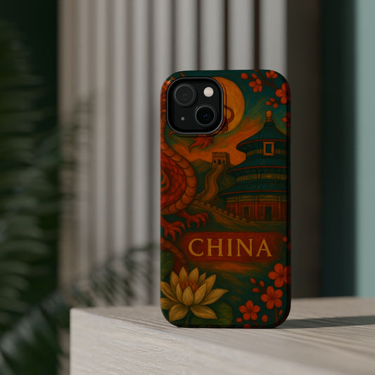 "Funda Magnética Reforzada Magnética Reforzada China – Dragones, murallas y leyendas eternas"