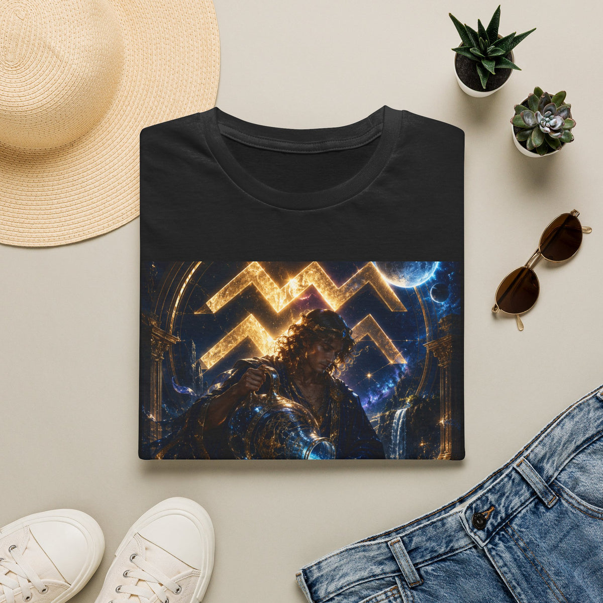 "Camiseta ♒ ACUARIO – El Visionario del Cielo y el Agua"