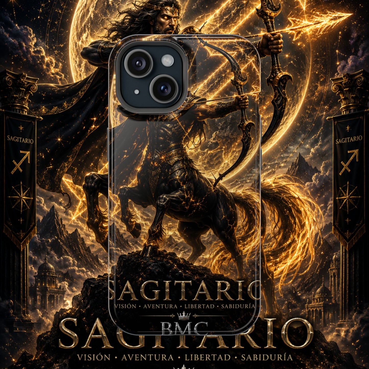 "Funda Magnética Reforzada Sagitario – El Cazador del Horizonte"