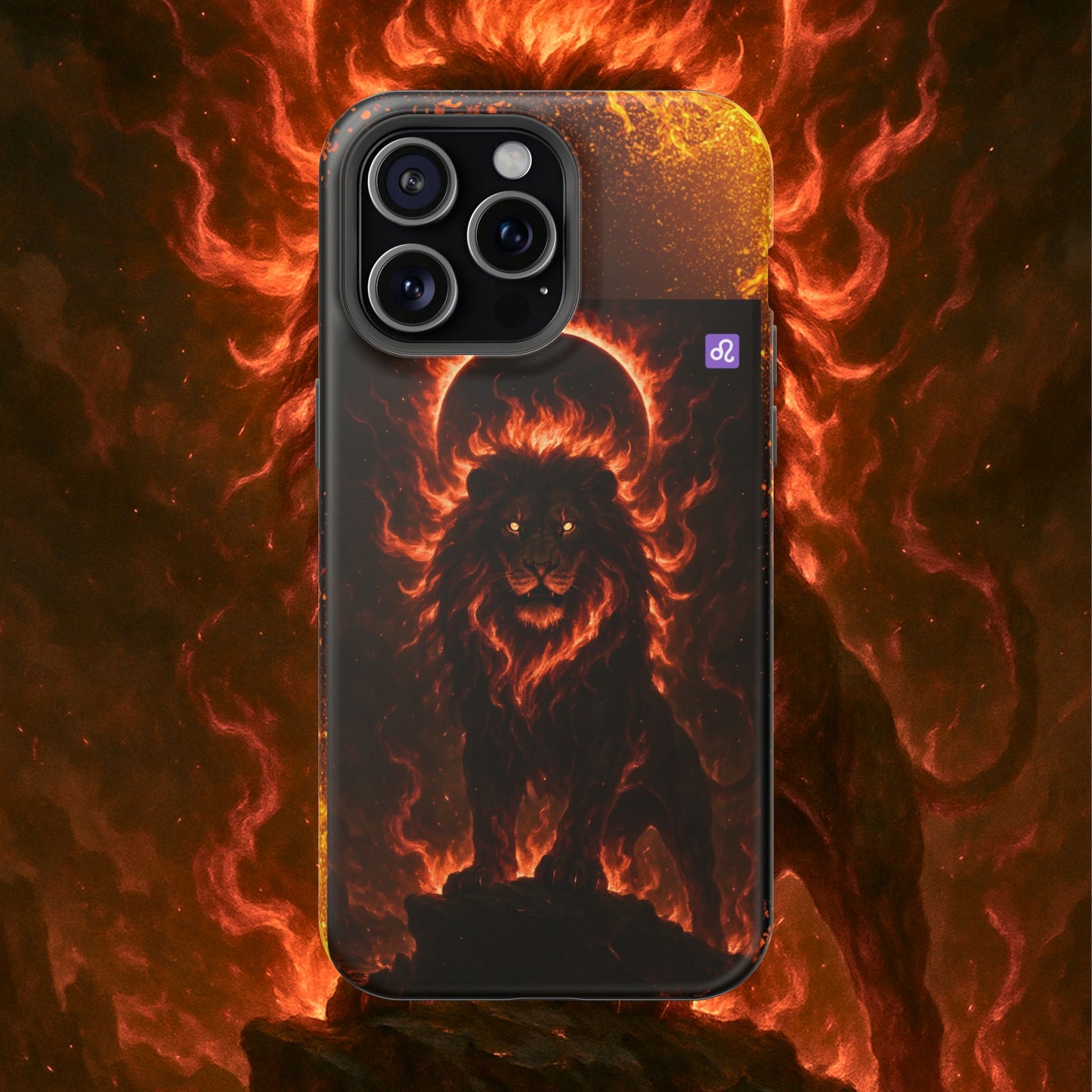 "Funda Magnética Reforzada ♌ Leo — Soberano del fuego eterno"
