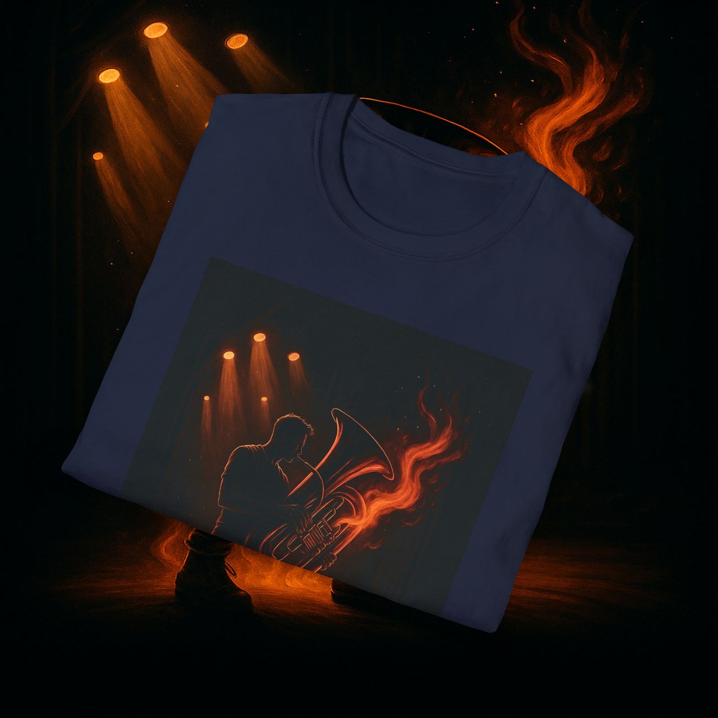 "Camiseta Tuba 🎺🔥 Cuando el alma suena, todo arde.”