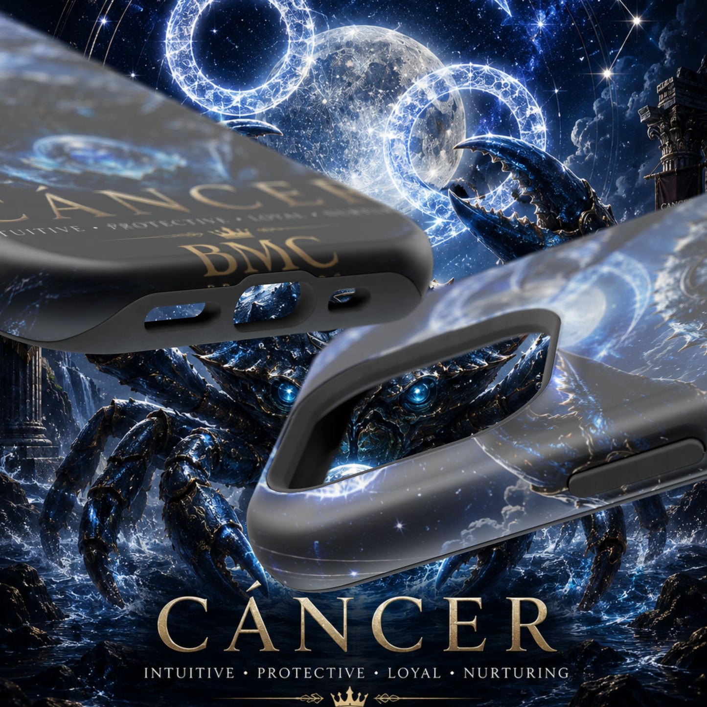 "Funda Magnética Reforzada ♋ Cáncer — Guardián de las profundidades""