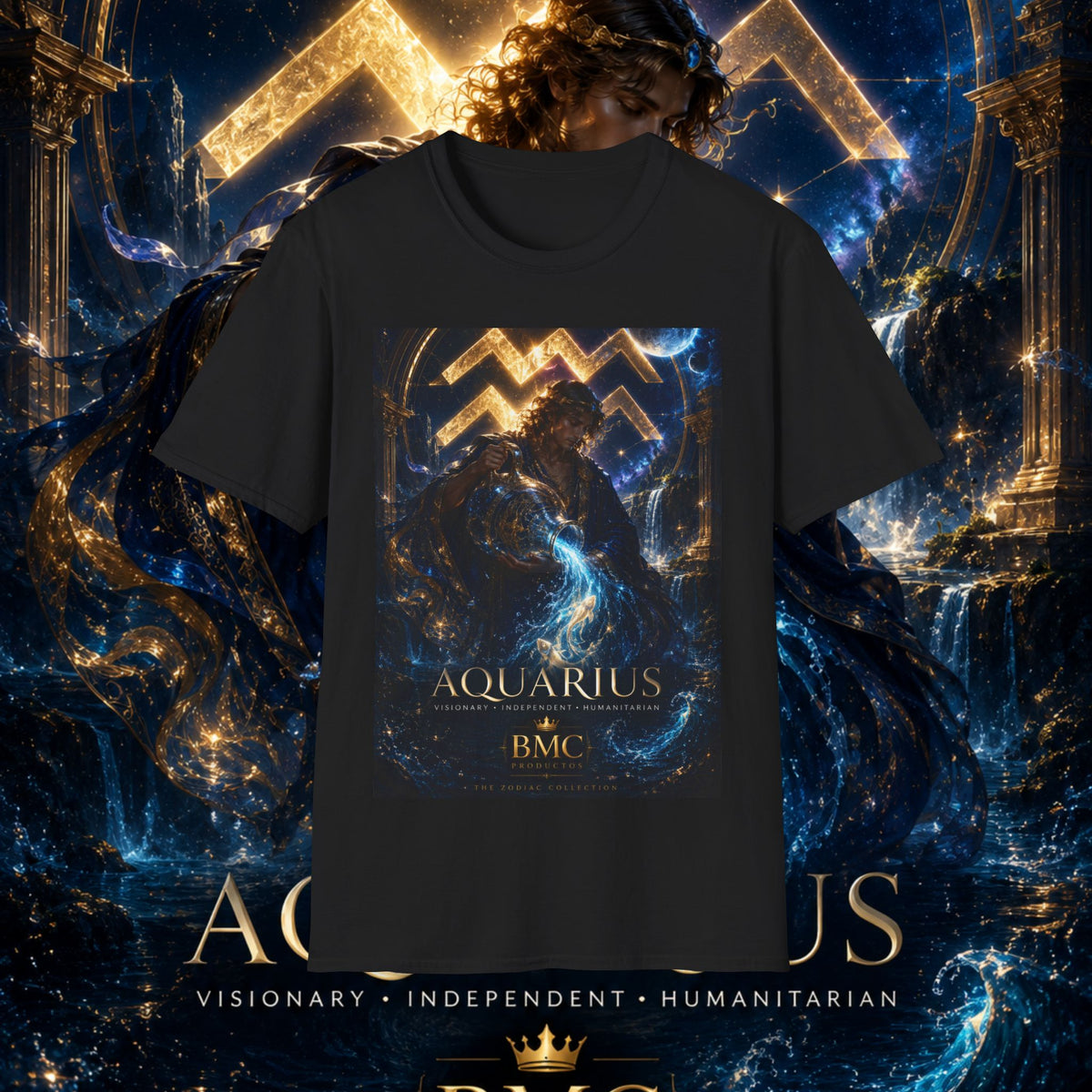 "Camiseta ♒ ACUARIO – El Visionario del Cielo y el Agua"