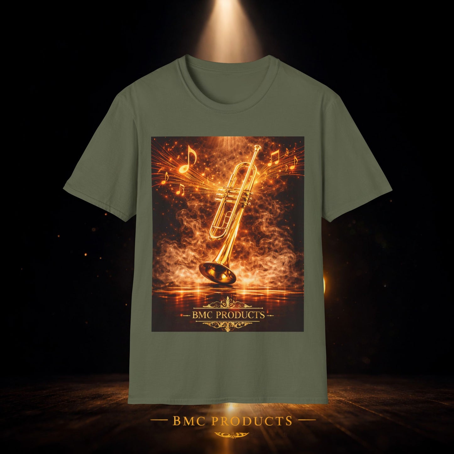 "Camiseta trompeta 🎺🔥Donde hay fuego, hay música.”