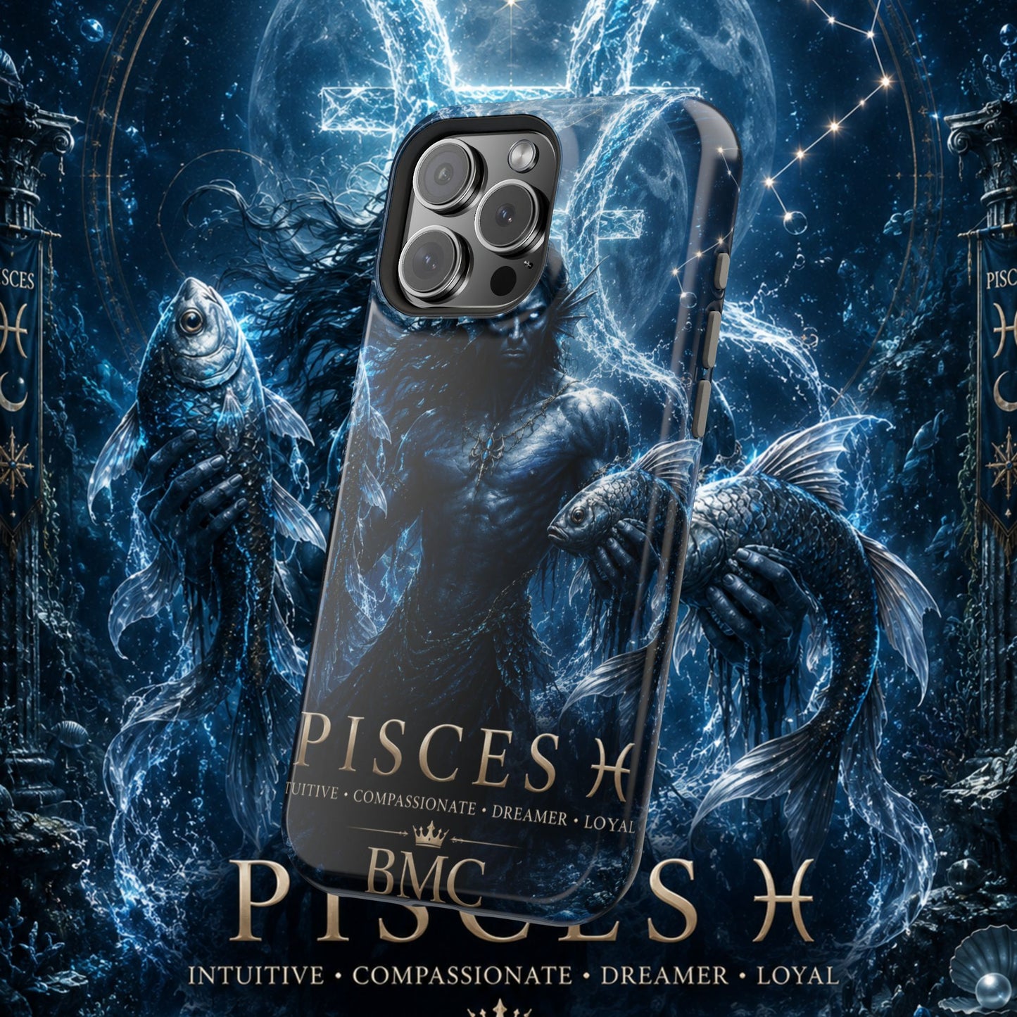 "Funda Magnética Reforzada Piscis — El Guardián de las Profundidades"