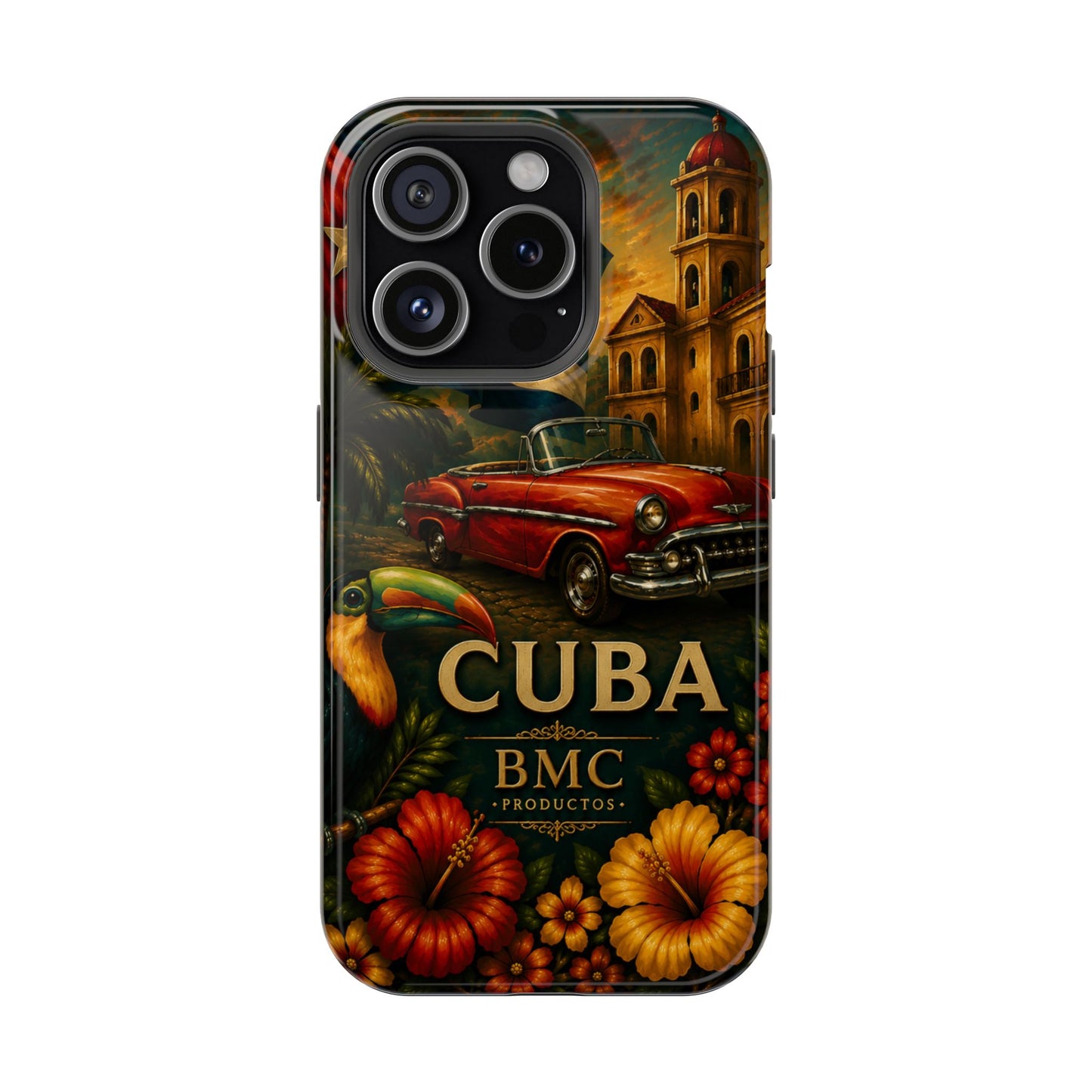 "Funda Magnética Reforzada Magnética Reforzada Cuba: Ritmo, Historia y Encanto Caribeño 🎺🚗🌴 "
