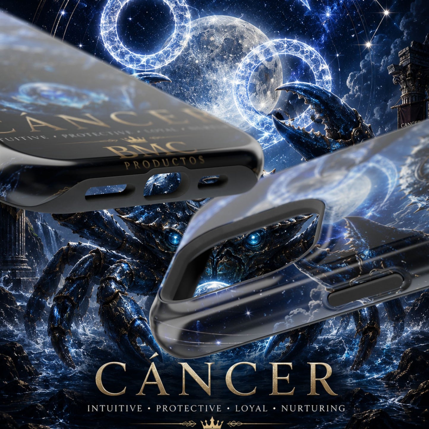 "Funda Magnética Reforzada ♋ Cáncer — Guardián de las profundidades""