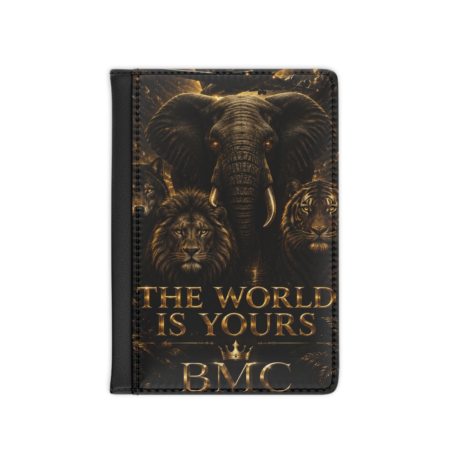 🌍✨ "Funda de pasaporte El mundo es tuyo"  🐘🦁✈️