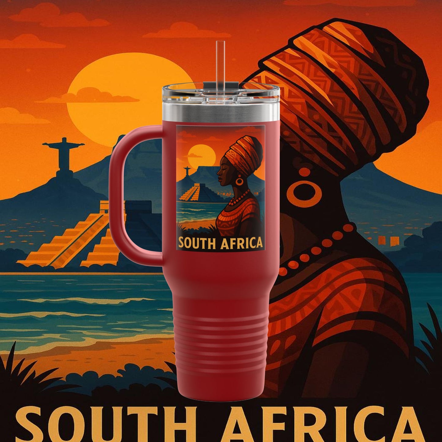 "South Africa Insulated Travel Mug 🌍 – A world of adventure and diversity"