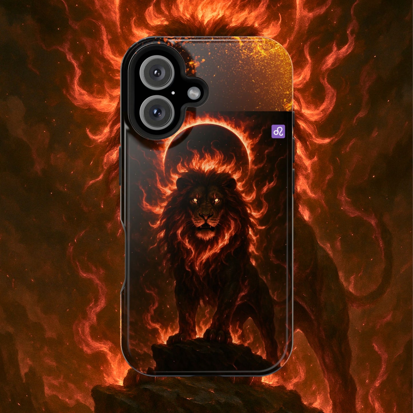 "Funda Magnética Reforzada ♌ Leo — Soberano del fuego eterno"