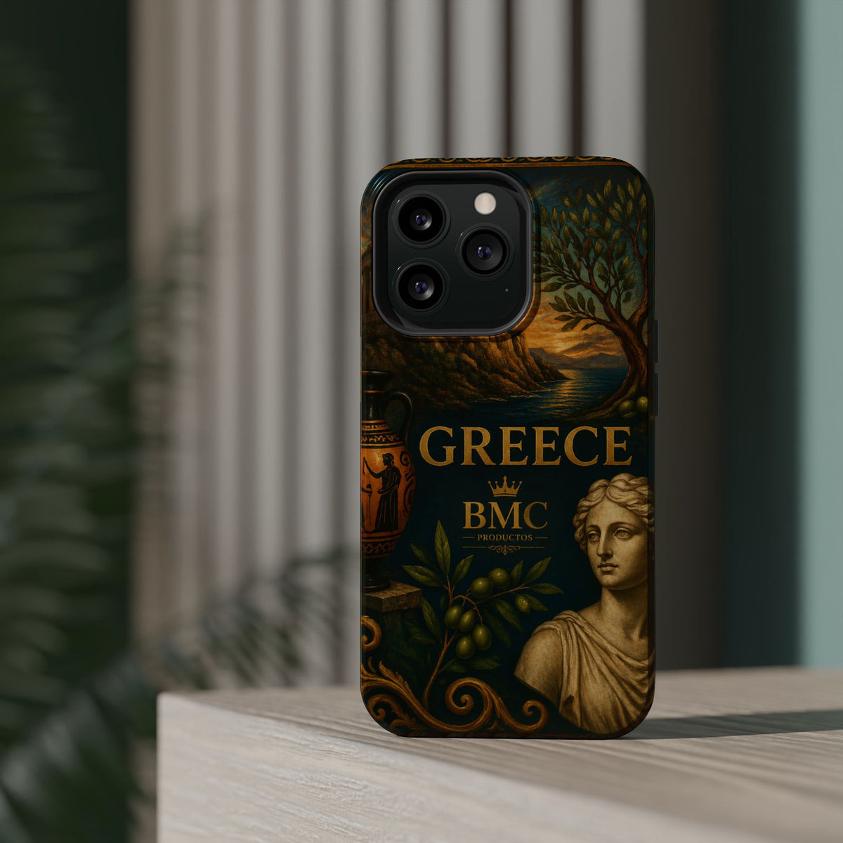 "Funda Magnética Reforzada Magnética Reforzada Grecia: Cuna de Dioses, Maravillas y Filosofía 🌊🏛️⚡"