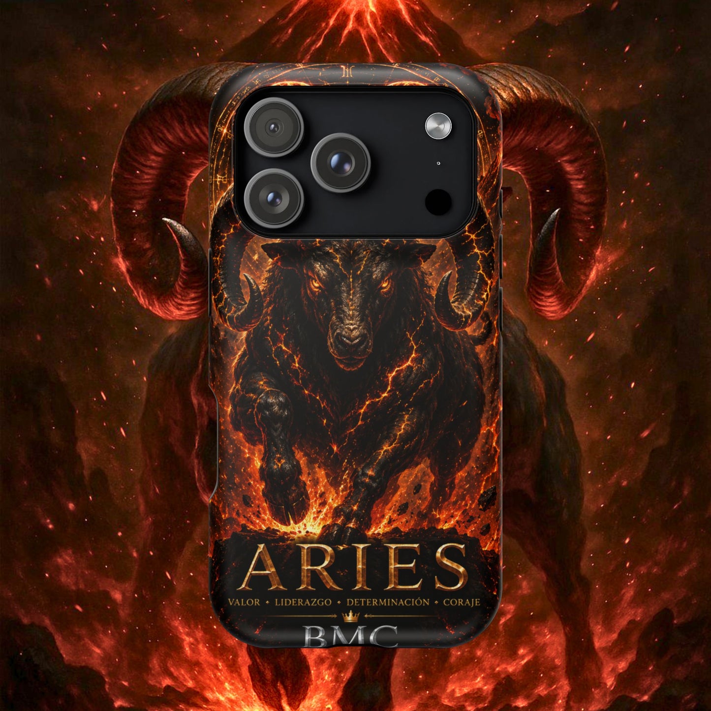 "Funda Magnética Reforzada ♈ Aries — Espíritu de fuego"