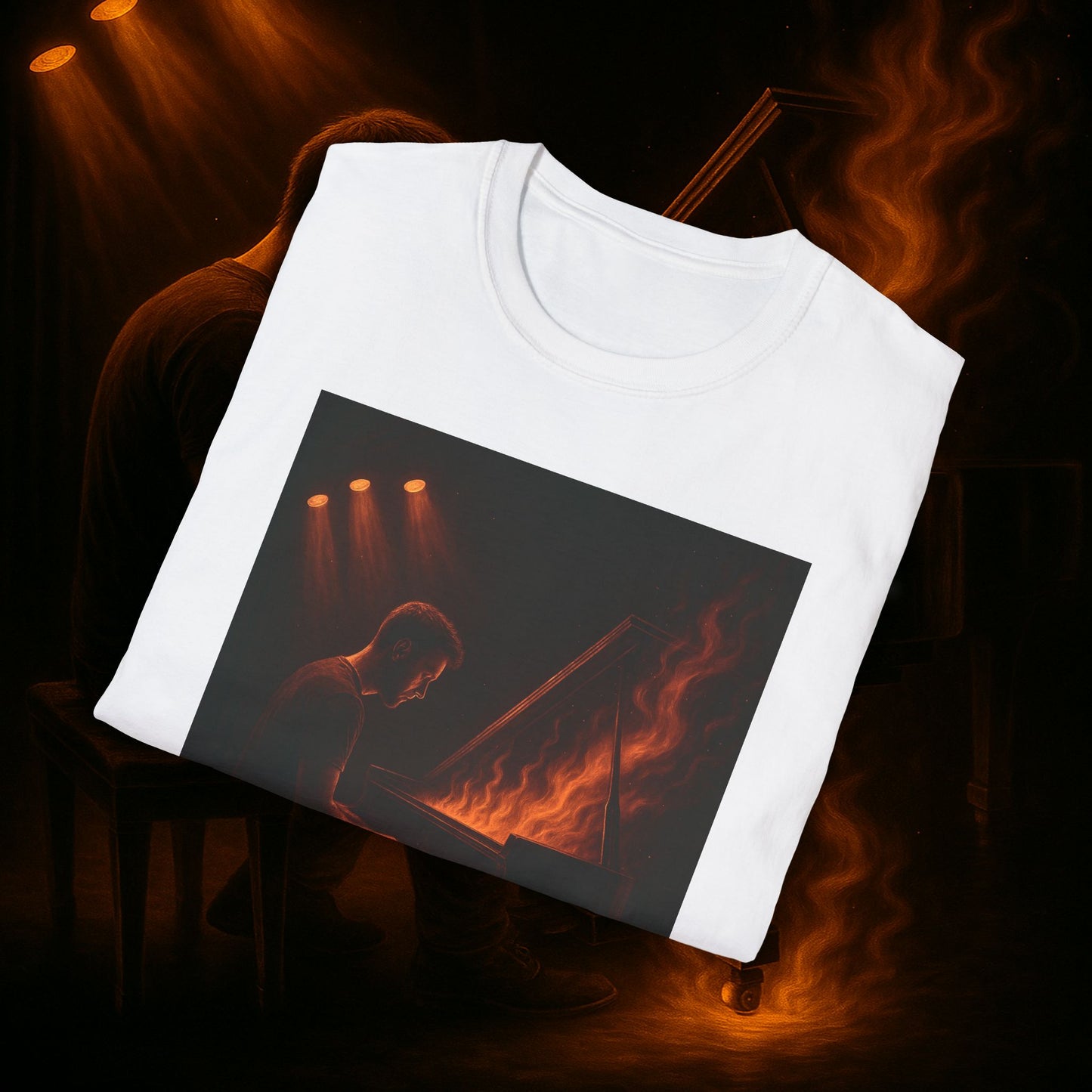 "Camiseta piano 🎹🔥Cuando las manos arden… el alma canta.” 🔥🎹