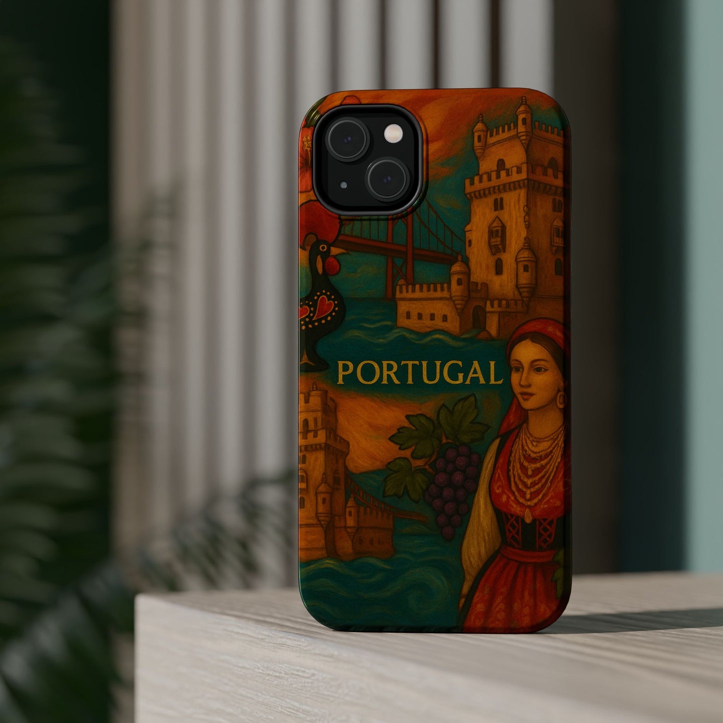 "Funda Magnética Reforzada Magnética Reforzada Portugal: Encanto Atlántico, Fados y Azulejos 🌊🎶🧿"
