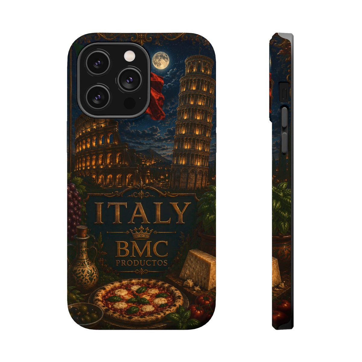 "Funda Magnética Reforzada Magnética Reforzada Italia: Arte, Pasión y Sabores Eternos 🎨🍝🏛️"
