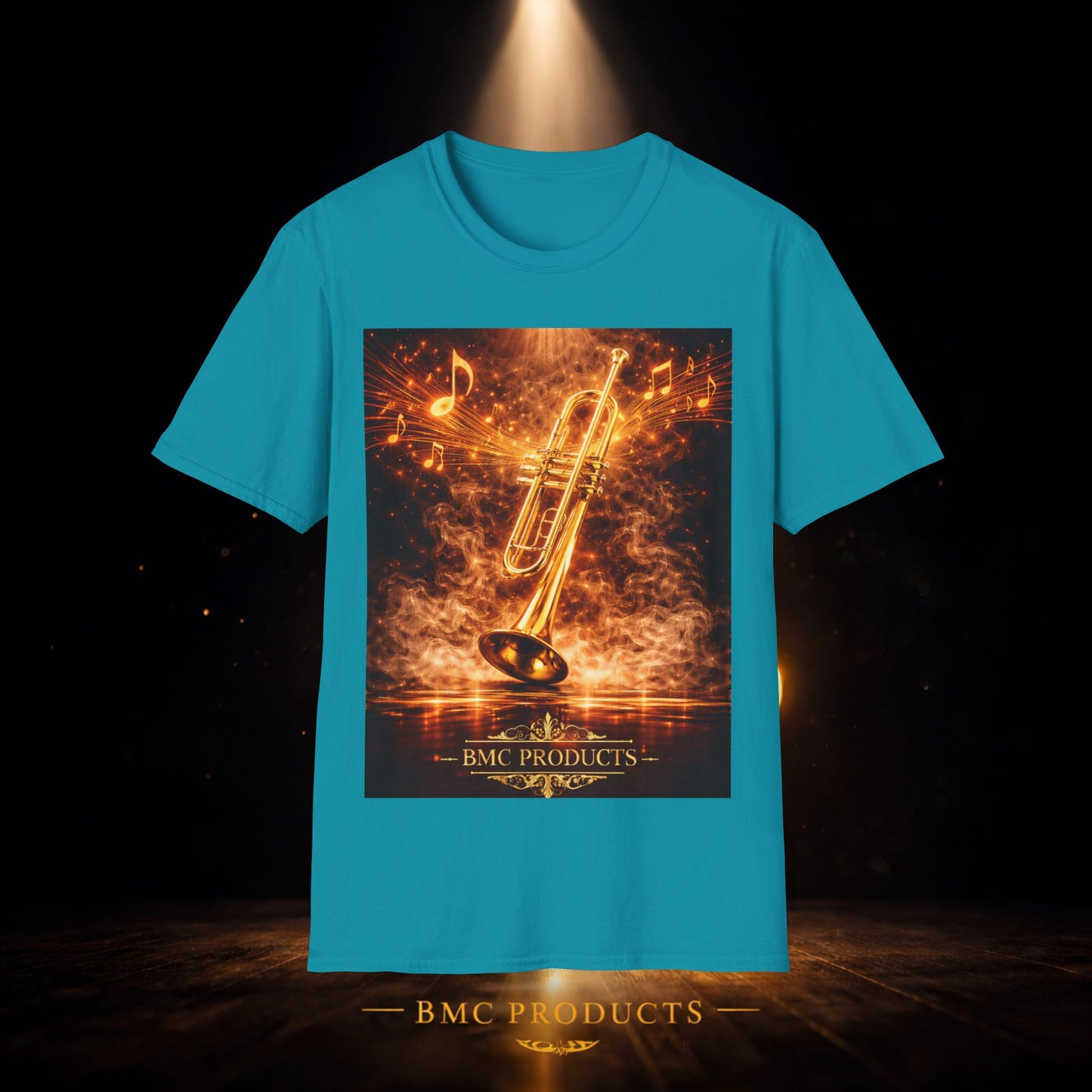 "Camiseta trompeta 🎺🔥Donde hay fuego, hay música.”