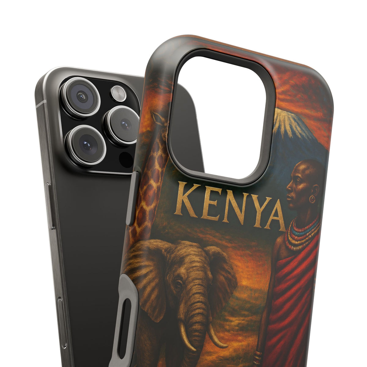 "Reinforced Magnetic Case Kenya: Wild Adventure and Land of Infinite Horizons 🦁🌄🏕️"