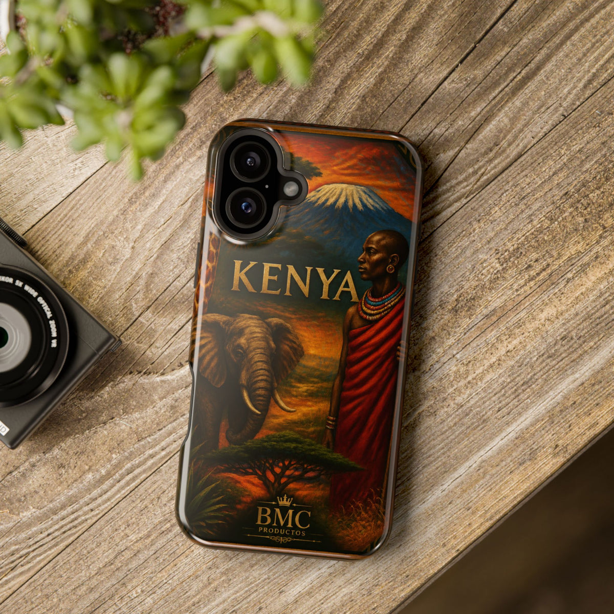 "Reinforced Magnetic Case Kenya: Wild Adventure and Land of Infinite Horizons 🦁🌄🏕️"
