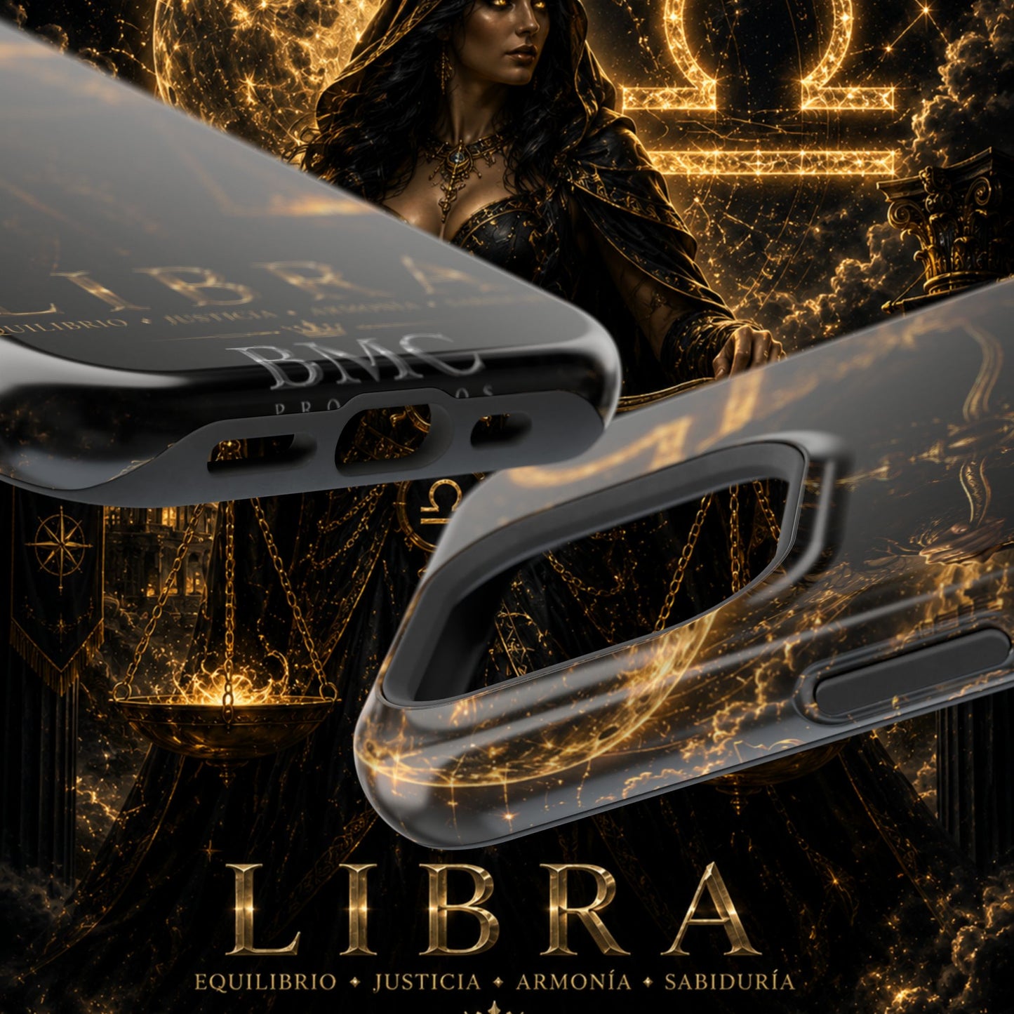 "Funda Magnética Reforzada libra– La Guardiana del Equilibrio"