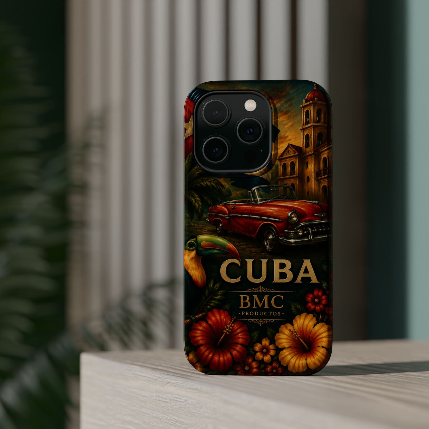 "Funda Magnética Reforzada Magnética Reforzada Cuba: Ritmo, Historia y Encanto Caribeño 🎺🚗🌴 "