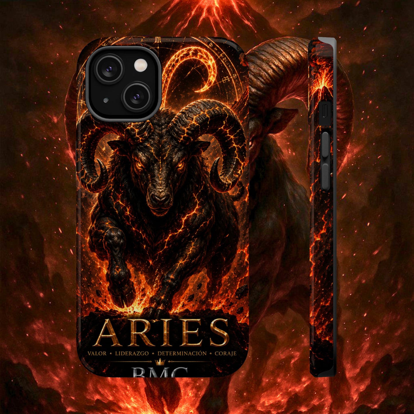 "Funda Magnética Reforzada ♈ Aries — Espíritu de fuego"