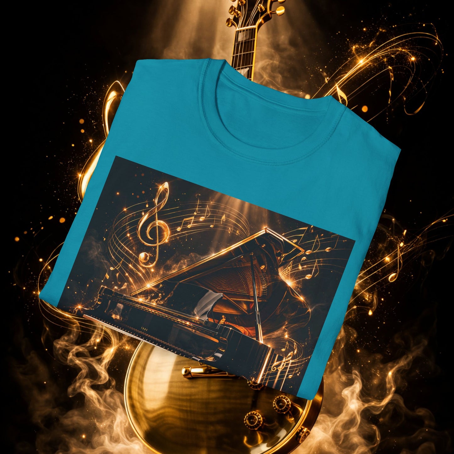 "Camiseta guitarra 🎸🔥Donde vibra una cuerda, nace una llamarada.” 🔥🎸