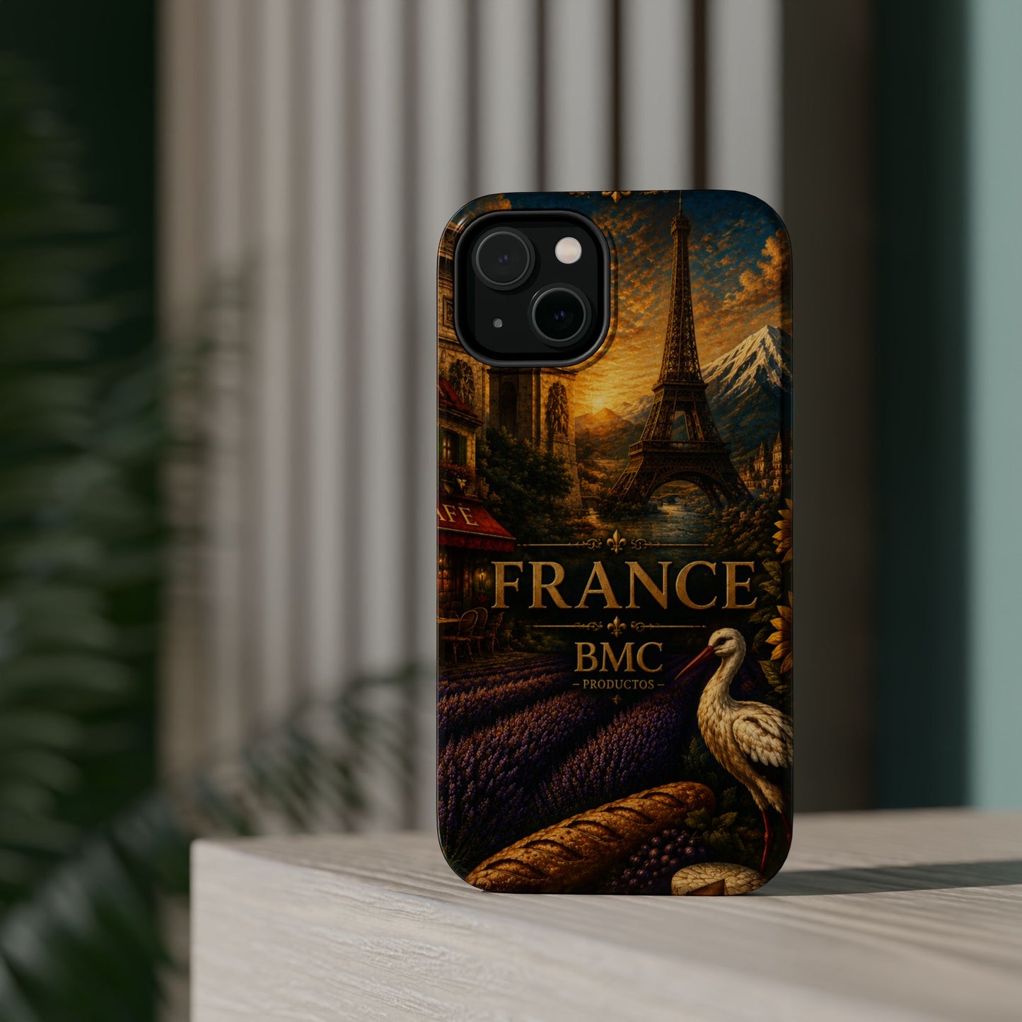"Funda Magnética Reforzada Francia: Romance bajo la Luna 🌙🗼✨"